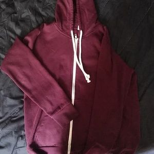 Burgundy zip up hoodie